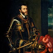 Picture Of Emperor Charles V And Renaissance Era Suit Of Armour
